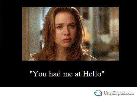 Jerry Maguire Social media lesson - You had me at hello